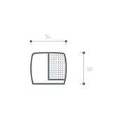 Kapı Stoperi Saten 34 mm Vidalı-Yapışkanlı thumbnail 2