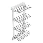 Antrasit Gizli Blum Tandem Raylı Frenli 4 Raflı Ayakkabılık Seti S6741-6742 thumbnail 4