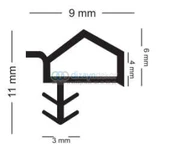 Ahşap Kapı Fitili, Ses Contası Çatılı Kenardan thumbnail 2