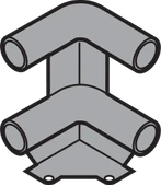 Blum 2'li Sepetlik Köşe Tutucu Gri 4 Ad. thumbnail 2