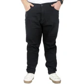 Büyük Beden Pantolon Gabardin Jogger Doğa 22920 Siyah - 1