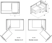 Unique Slim Kapağa Monte Körköşe Mekanizması Antrasit  S3072US Kör Sol 50 cm. thumbnail 5