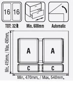Çekmece İçi Çöp Kovası & Deterjanlık 60 Cm. Modül - 2