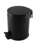 Mat Siyah Kaplama 5 Lt Pedallı Çöp Kovası - 1