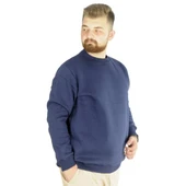 Büyük Beden Erkek Sweat Bis Yaka 20131 İndigo thumbnail 3