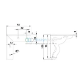 Mat Siyah Desenli Ayak 10 Cm - 2