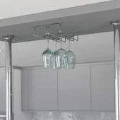 Kadeh Bardak Askısı 1 Bölmeli Krom-antrasit - 1