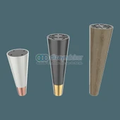 Konik Dolap Ayağı Parlak Krom 15 Cm - 3