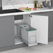 Teleskopik Raylı Plastik Gövde Çöp Kovası 24 Lt S2571 - 3