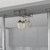 Kadeh Bardak Askısı 1 Bölmeli Krom-antrasit - 2