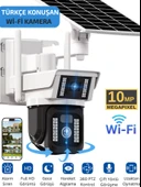 RX33 WİFİ Solar Güvenlik Kamerası Türkçe Hareketli Gece Görüşlü Güneş Enerjili Panelli Akıllı Kamera - 1