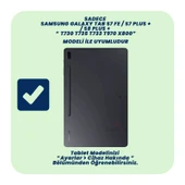 Samsung Galaxy Tab S7 Plus T970 12.4 İnç Katlanabilir Kalemlikli Standlı Akıllı Kılıf  Haki - 3