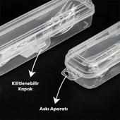 Porsima ORG-184 4lü Makyaj Fırçası Kalemlik Diş Fırçası Kabı Çatal Kaşık Bıçak Saklama Kutusu Kabı Seti - 3