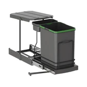 Teleskopik Raylı Plastik Gövde Çöp Kovası 16+1 Lt S2391 - 1