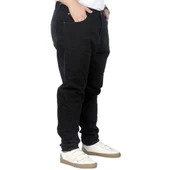 Büyük Beden Pantolon Gabardin Jogger Doğa 22920 Siyah - 2