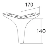 Moda Mobilya Koltuk Kanepe Ve Dolap Ayağı Parlak Altın Sarı 14 Cm. - 4 Adet thumbnail 5