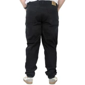 Büyük Beden Pantolon Gabardin Jogger Doğa 22920 Siyah - 4