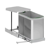 Teleskopik Raylı Paslanmaz Gövde Çöp Kovası 24 Lt S2572 - 1