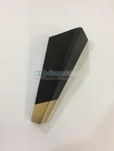 Üçgen Açılı Dolap Ayağı Mat Siyah Mat Altın 20 Cm - 3