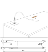 Lili Usb Dokunmatik Okuma Led Lamba Aydınlatma - 2