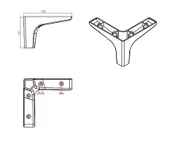 Moda Mobilya Koltuk Kanepe Ve Dolap Ayağı Mat Siyah 10 Cm. - 4 Adet thumbnail 2