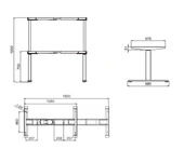 Motorlu Elektrikli Yükseklik Ayarlı Ofis Büro Tip Masa Ayağı - 2