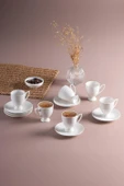 İstanbul PorselenMahir 6 Kişilik Kahve Fincan Takımı 90 ml - 1