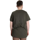 Büyük Beden Erkek Tshirt Bisiklet Yaka Basic 20031 Haki thumbnail 4