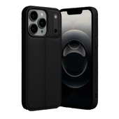 iPhone 17 Pro Max Kılıf Focus Deri Desen Silikon Arka Kapak - 2