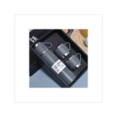 Vacuum Termos Paslanmaz Çelik 500 ml Sıcak-soğuk Termos Seti 3 Bardaklı granit gri - 3
