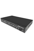 Anunnaki 10324KE 24 Port PoE Switch | 400W | 2GE Gigabit Uplink +1SFP | 250m Extend IP Kamera Uyumlu thumbnail 1