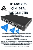 Anunnaki 10324KE 24 Port PoE Switch | 400W | 2GE Gigabit Uplink +1SFP | 250m Extend IP Kamera Uyumlu thumbnail 2