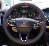 DİKİŞLİ DİREKSİYON KILIFI SİYAH / NOKTALI DERİ KIRMIZI YÜZÜK / DİKİŞLİ F.ORT FOCUS 2015- SONRASI thumbnail 1