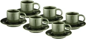 Emsan İstanbul Porselen Lev 6'lı Kahve Fincan Takımı Yeşil thumbnail 1