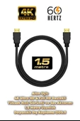 Alfas 1.5 Metre HDMI Kablo | Altın Uçlu | 4K Ultra HD 60Hz Full HD V1.4 3D Destekli 1.5m Hdmi Kablo thumbnail 1