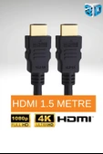 Alfas 1.5 Metre HDMI Kablo | Altın Uçlu | 4K Ultra HD 60Hz Full HD V1.4 3D Destekli 1.5m Hdmi Kablo thumbnail 2