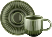 Emsan İstanbul Porselen Lev 6'lı Kahve Fincan Takımı Yeşil thumbnail 2