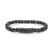 Kilit Mekanizmalı Siyah Kral Zincir Bileklik 6Mm 3183CZB1D93 thumbnail 1