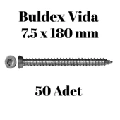 Buldex Beton Vidası 7.5x180 mm 50 Adet | Torx T30 Uyumlu Dübelsiz Vida thumbnail 2