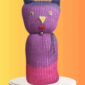 Tıkırık Örgü Yastık Uyku Ve Oyun Arkadaşı Pembeş - 45 Cm - 1