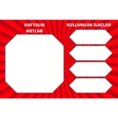 Diyabet Ölçüm Takip Çizelgesi Defteri A Kalite Özel Tasarım 3 Aylık A5 Kırmızı thumbnail 4