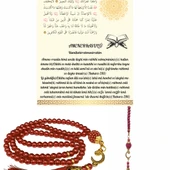 Namaz Tesbihi Vavlı 99'lu Cam İncili Amenerrasulü Dua Kartı İle Fuşya Renk Hediyelik - 1