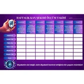 Diyabet Ölçüm Takip Çizelgesi Defteri A Kalite Özel Tasarım 3 Aylık A5 thumbnail 3