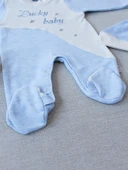 0-3 3-6 Ay Lucky Baby Nakışlı Es Çizgi Boy Şapkalı Erkek Bebek Tulumu thumbnail 3