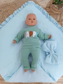 Yenidoğan Tericotton Kumaş Multi Mevsimlik Bebek Battaniyesi Kundak - 5