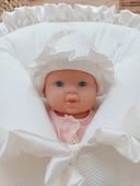 Yenidoğan Ultralüks Fermuarlı Ve Cepli Lucky Baby Nakışlı Bebek Battaniyesi Kundak thumbnail 3