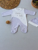 0-3 3-6 Ay Lucky Baby Nakışlı Es Çizgi Boy Şapkalı Erkek Bebek Tulumu - 1