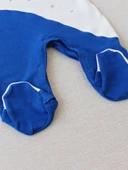 0-3 3-6 Ay Lucky Baby Nakışlı Es Çizgi Boy Şapkalı Erkek Bebek Tulumu - 3