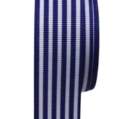 Tafta Çizgi Desen Kurdele 25 Mm Lacivert 2 Metre - 1