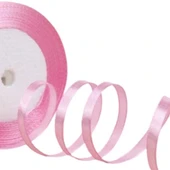 Saten Kurdele 3 Mm Pembe 2 Metre - 1